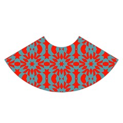 Seamless Geometric Pattern In A Red Mini Skirt