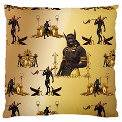 Anubis The Egyptian God Pattern Large Cushion Case (one Side) by FantasyWorld7