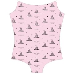 Gadsden Flag Standard Color Pink Gadsden Flag Pattern3 Stars K Gadsden Flag Pattern3 Black Background Camisole Leotard  by snek