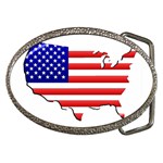 American Map Flag Belt Buckle