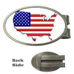 American Map Flag Money Clip (Oval)