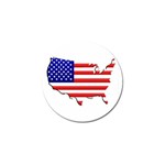 American Map Flag Golf Ball Marker (10 pack)