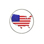 American Map Flag Hat Clip Ball Marker (10 pack)