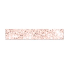 Rose Gold Pink Glitters Metallic Finish Party Texture Imitation Pattern Flano Scarf (mini) by genx