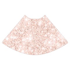 Rose Gold Pink Glitters Metallic Finish Party Texture Imitation Pattern High Waist Skirt by genx