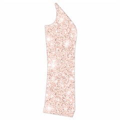 Rose Gold Pink Glitters Metallic Finish Party Texture Imitation Pattern Cropped Button Cardigan by genx