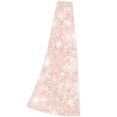 Rose Gold Pink Glitters Metallic Finish Party Texture Imitation Pattern Velour Split Maxi Skirt by genx