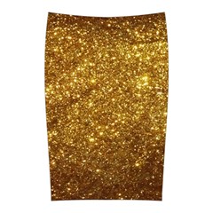 Gold Glitters Metallic Finish Party Texture Background Faux Shine Pattern Midi Pencil Skirt by genx