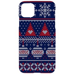 Beautiful Knitted Christmas Pattern Iphone 11 Pro Max Black Uv Print Case by Vaneshart