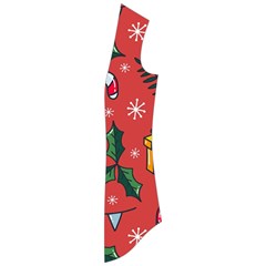 Colorful Funny Christmas Pattern Drape Collar Cardigan