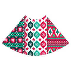 Flat Design Christmas Pattern Collection High Waist Skirt