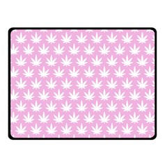 Kawaii Cannabis  Double Sided Fleece Blanket (small)  by thethiiird