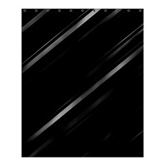 Minimalist Black Linear Abstract Print Shower Curtain 60  X 72  (medium)  by dflcprintsclothing