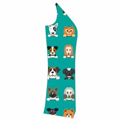 Different Type Vector Cartoon Dog Faces Cropped Button Cardigan