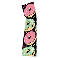 Colorful Donut Seamless Pattern On Black Vector Maxi Kimono by Sobalvarro