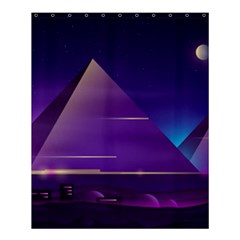 Egyptian Pyramids Night Landscape Cartoon Shower Curtain 60  X 72  (medium)  by Wegoenart
