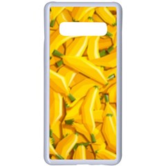 Geometric Bananas Samsung Galaxy S10 Plus Seamless Case(white) by Sparkle