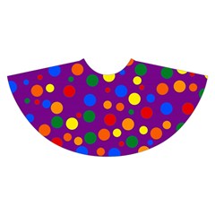 Gay Pride Rainbow Multicolor Dots Velvet Skater Skirt by VernenInk