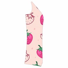 Seamless Strawberry Fruit Pattern Background Cropped Button Cardigan