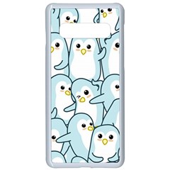 Penguins Pattern Samsung Galaxy S10 Seamless Case(white) by Vaneshart