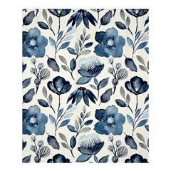 Indigo Watercolor Floral Seamless Pattern Shower Curtain 60  X 72  (medium) 