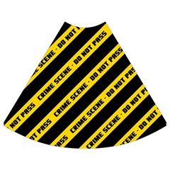 Warning Colors Yellow And Black - Police No Entrance 2 Flared Maxi Skirt by DinzDas