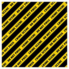 Warning Colors Yellow And Black - Police No Entrance 2 Long Sheer Chiffon Scarf  by DinzDas
