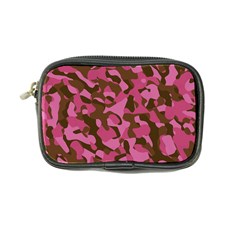 Pink And Brown Camouflage Coin Purse by SpinnyChairDesigns