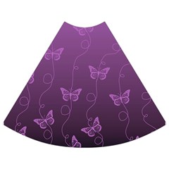 Purple Butterflies Pattern Flared Maxi Skirt by SpinnyChairDesigns