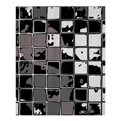 Black And White Checkered Grunge Pattern Shower Curtain 60  X 72  (medium)  by SpinnyChairDesigns