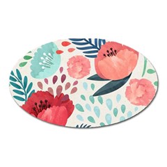Floral  Oval Magnet by Sobalvarro