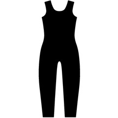True Black Solid Color Long Sleeve Catsuit by SpinnyChairDesigns