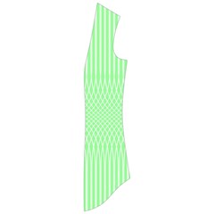 Mint Green White Stripes Drape Collar Cardigan by SpinnyChairDesigns
