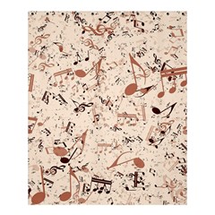 Music Notes Pattern Cinnamon Color Shower Curtain 60  X 72  (medium)  by SpinnyChairDesigns
