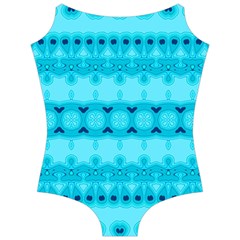 Boho Aqua Blue Camisole Leotard  by SpinnyChairDesigns