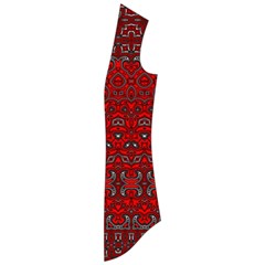 Boho Red Black Grey Drape Collar Cardigan by SpinnyChairDesigns