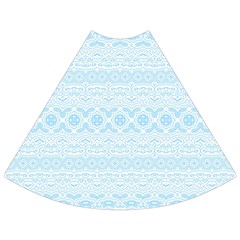 Boho Baby Blue Pattern Flared Maxi Skirt by SpinnyChairDesigns