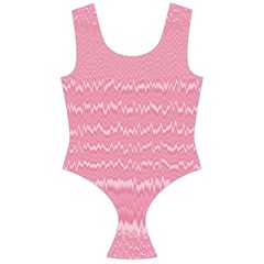 Boho Pink Stripes Off Shoulder Velour Bodysuit  by SpinnyChairDesigns