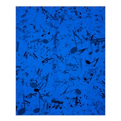 Cornflower Blue Music Notes Shower Curtain 60  X 72  (medium)  by SpinnyChairDesigns