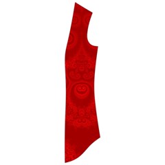 Red Spirals Drape Collar Cardigan by SpinnyChairDesigns