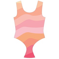 Pink Color Tints Pattern Off Shoulder Velour Bodysuit  by brightlightarts