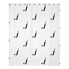 Black And White Cricket Sport Motif Print Pattern Shower Curtain 60  X 72  (medium)  by dflcprintsclothing