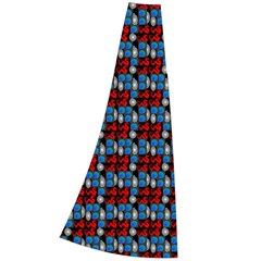 Red And Blue Velour Split Maxi Skirt by Sparkle