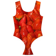 Colorful Strawberries At Market Display 1 Off Shoulder Velour Bodysuit  by dflcprintsclothing