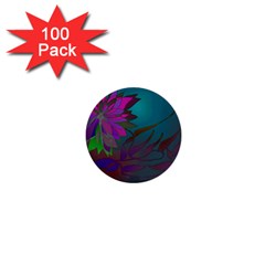 Evening Bloom 1  Mini Buttons (100 Pack)  by LW323
