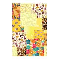Yellow Floral Aesthetic Shower Curtain 48  X 72  (small)  by designsbymallika