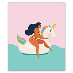 Unicorn Swimming Poster 20  X 24  by walala