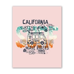 California Surfer Van Poster 16  X 20  by walala