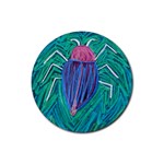 Big Green Bug  Rubber Round Coaster (4 pack)