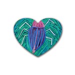 Big Green Bug  Rubber Coaster (Heart)